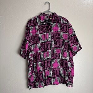 Hm Spongebob Squarepants Button Up Short Sleeve Shirt Size Medium